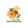 Bee & Flower Sticker
