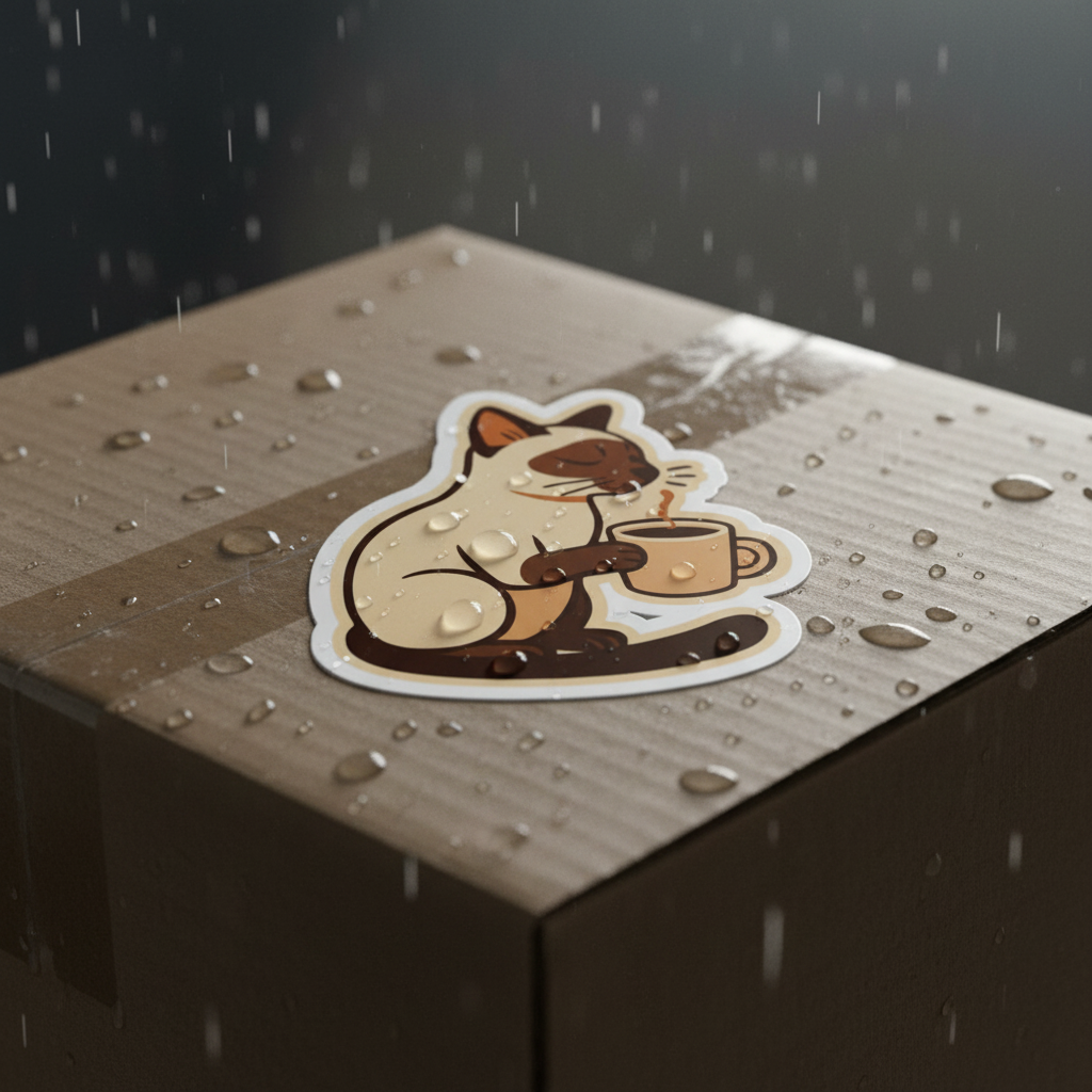 Siamese Cat Coffee Sticker