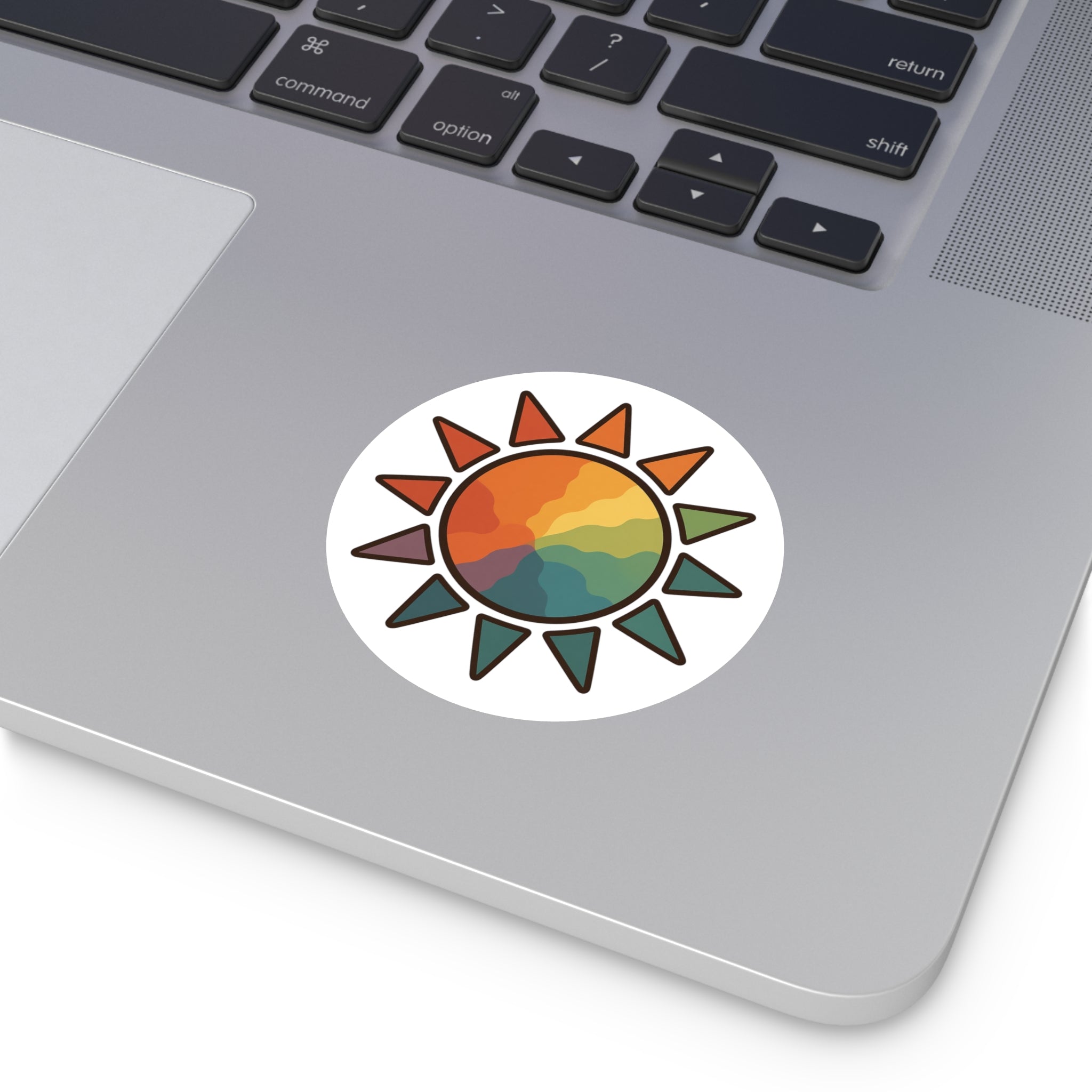 Retro Rainbow Sun Sticker