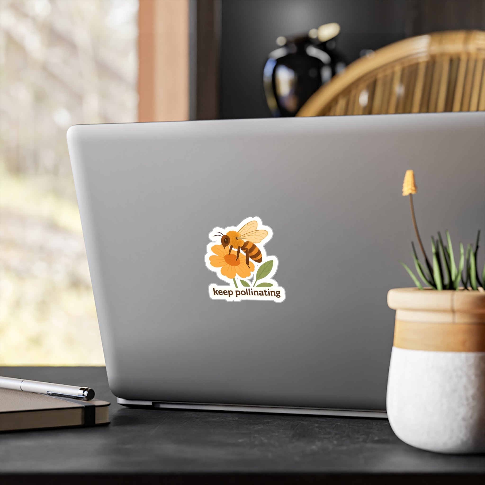 Bee & Flower Sticker