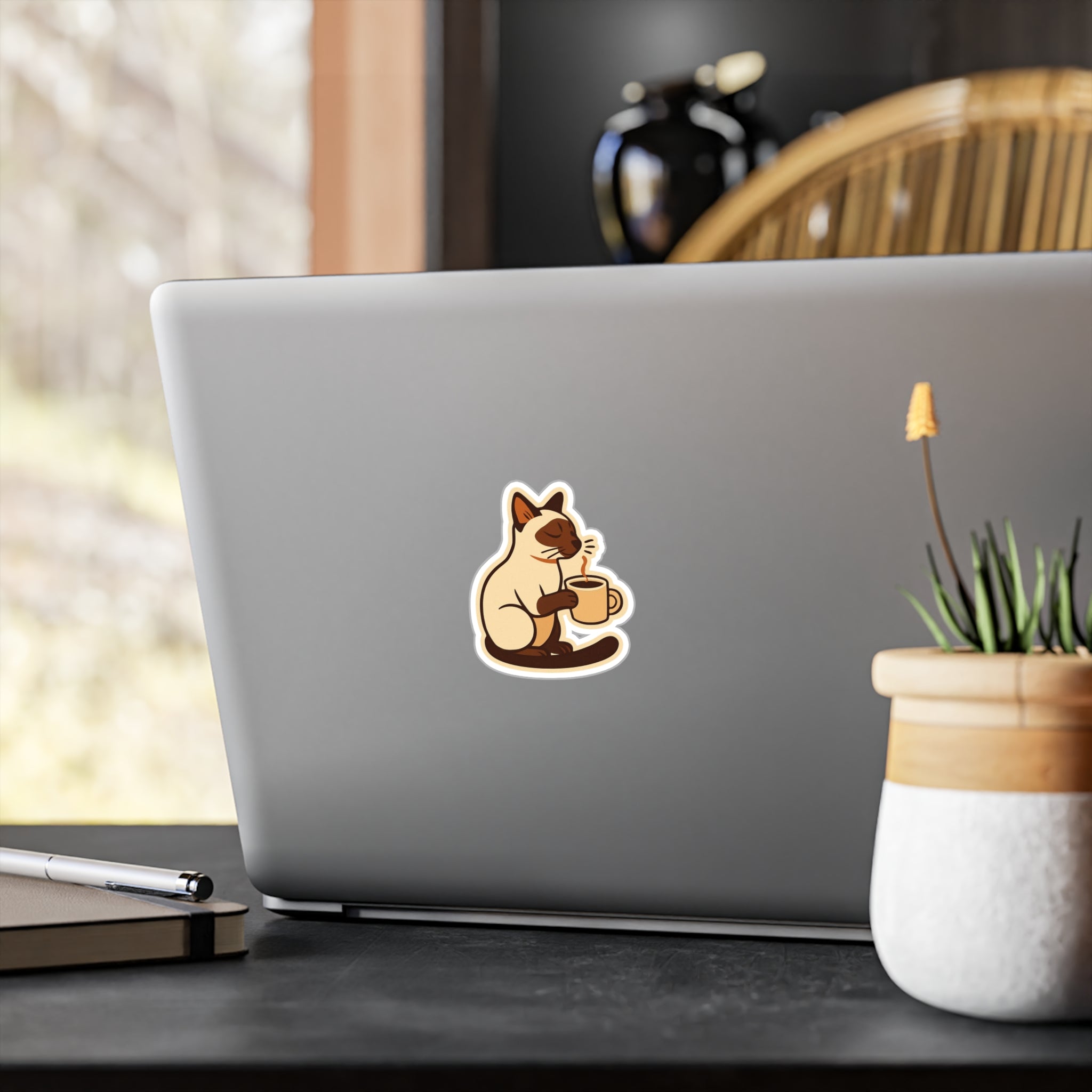 Siamese Cat Coffee Sticker