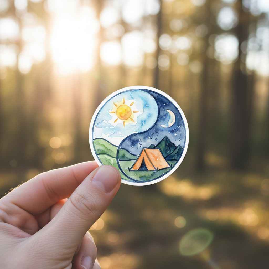 Yin-Yang Day & Night Sticker