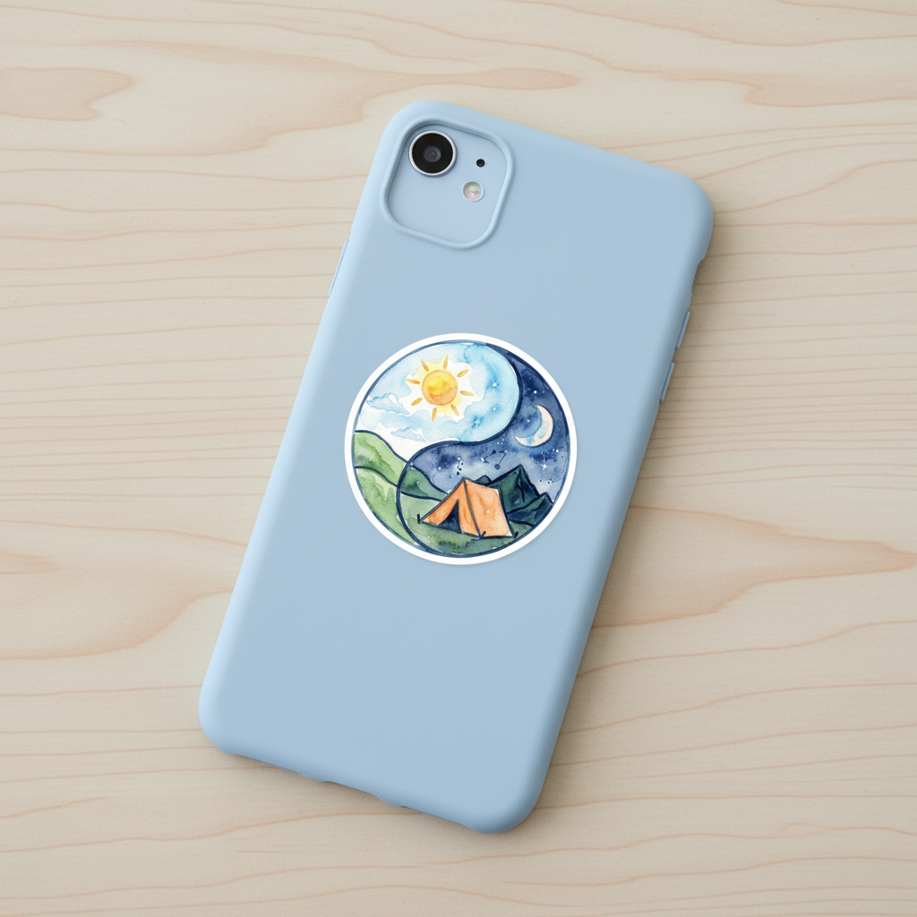 Yin-Yang Day & Night Sticker