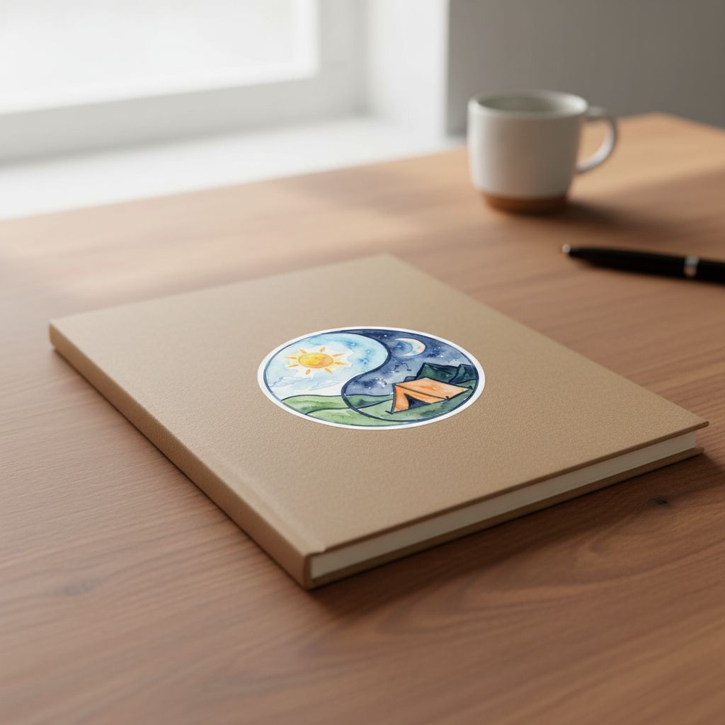Yin-Yang Day & Night Sticker
